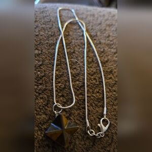 Tigers Eye Merkaba Necklace
